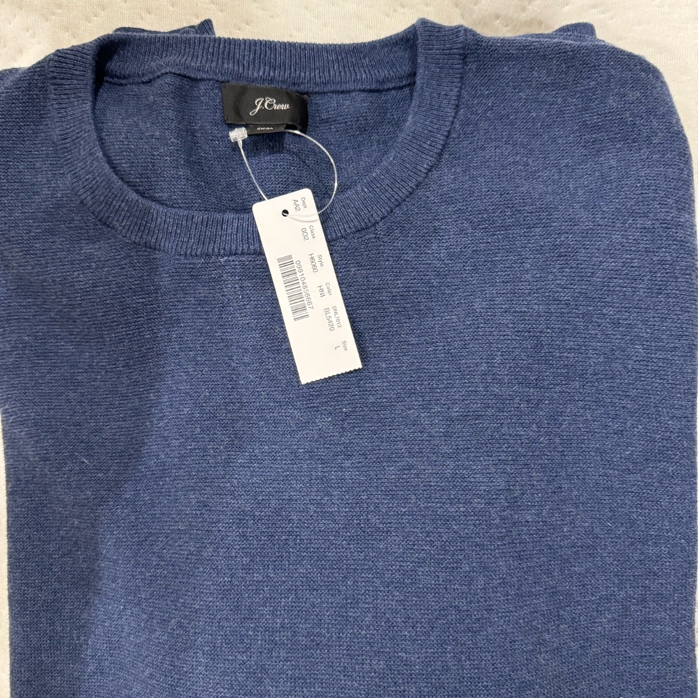 JCrew lightweight blue sweater/cotton shirt